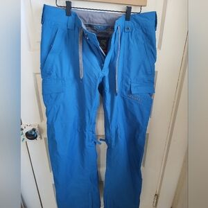 Burton Men’s The White Collection Blue Cargo Snow Pants Large